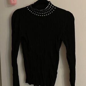 INC long sleeve black sweater